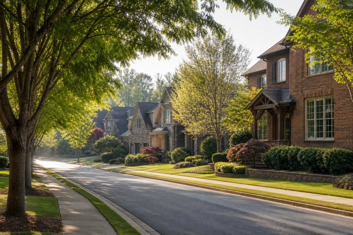 Alpharetta Georgia suburban street